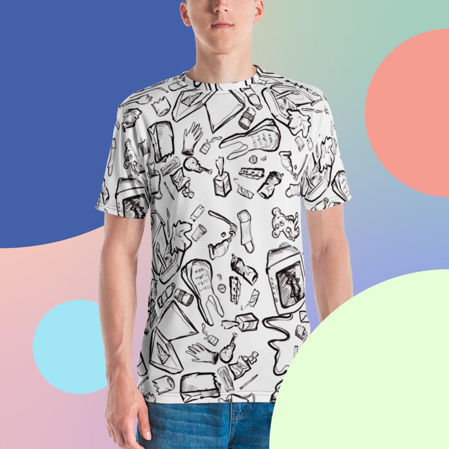 Live Love Landfill / Line Drawing Shirt, White