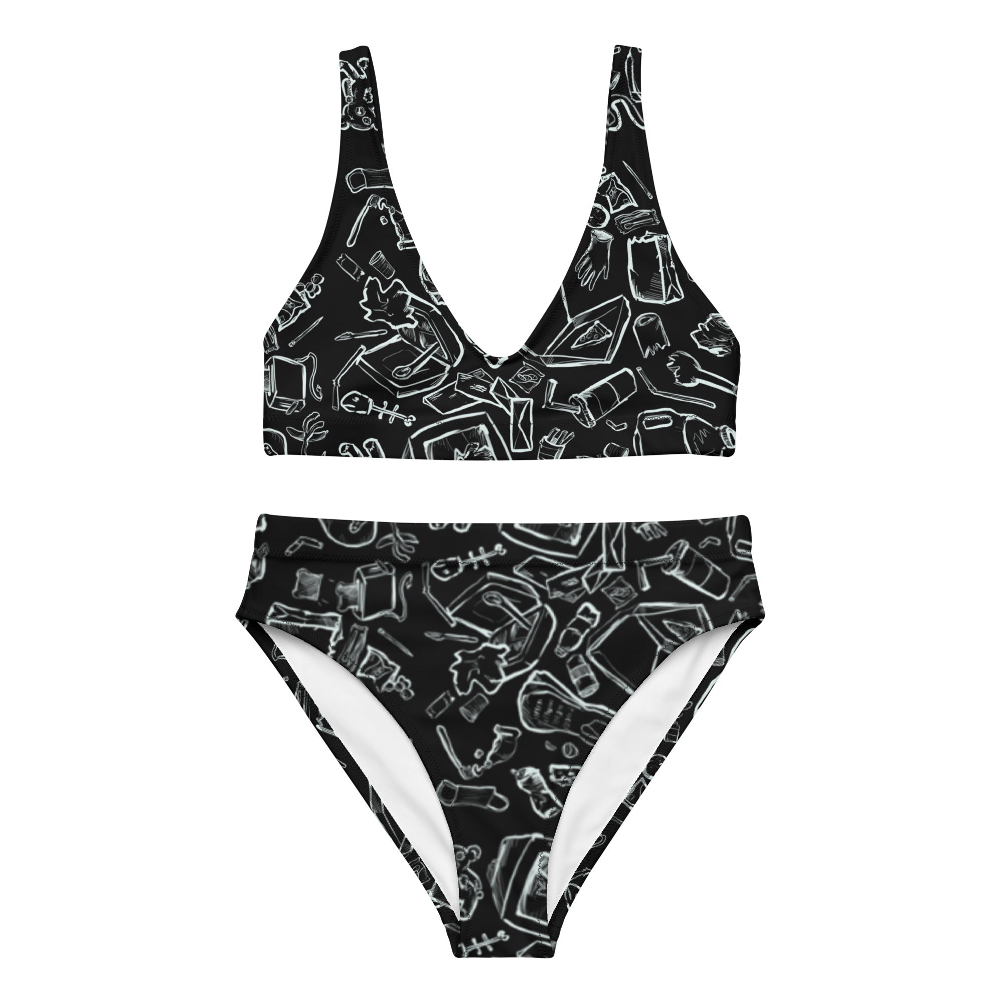 Recycled high-waisted bikini – Look Like Trash